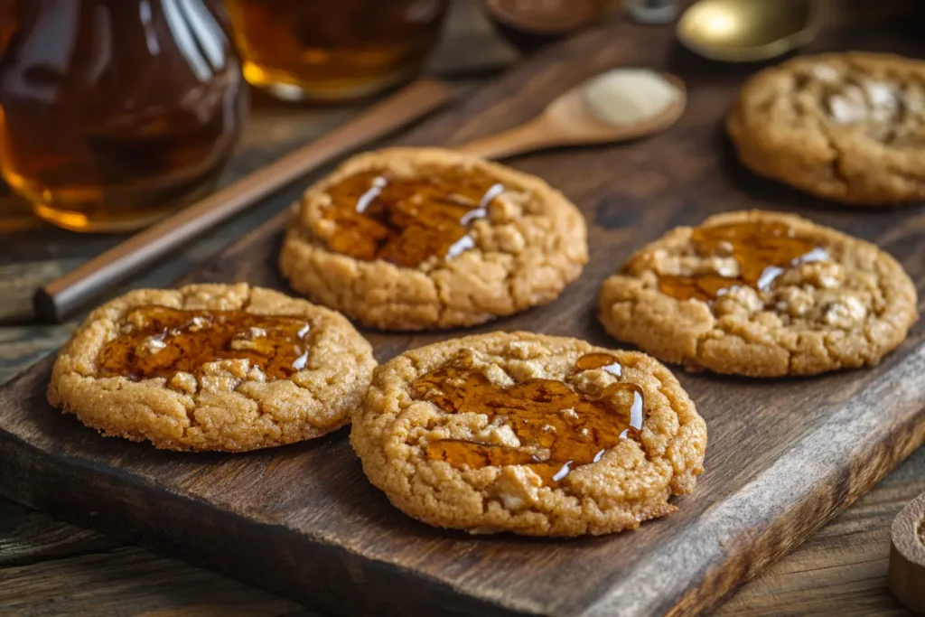 Cookies made using maple syrup as a brown sugar substitute