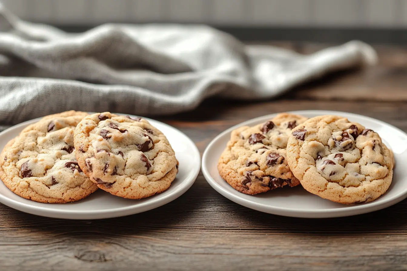 Comparison of cookies made with and without cream of tartar.