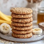 Vegan Banana Oatmeal Cookies with Ingredients Displayed