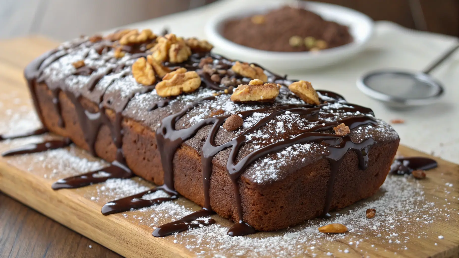 Hot Fudge Brownie Bread